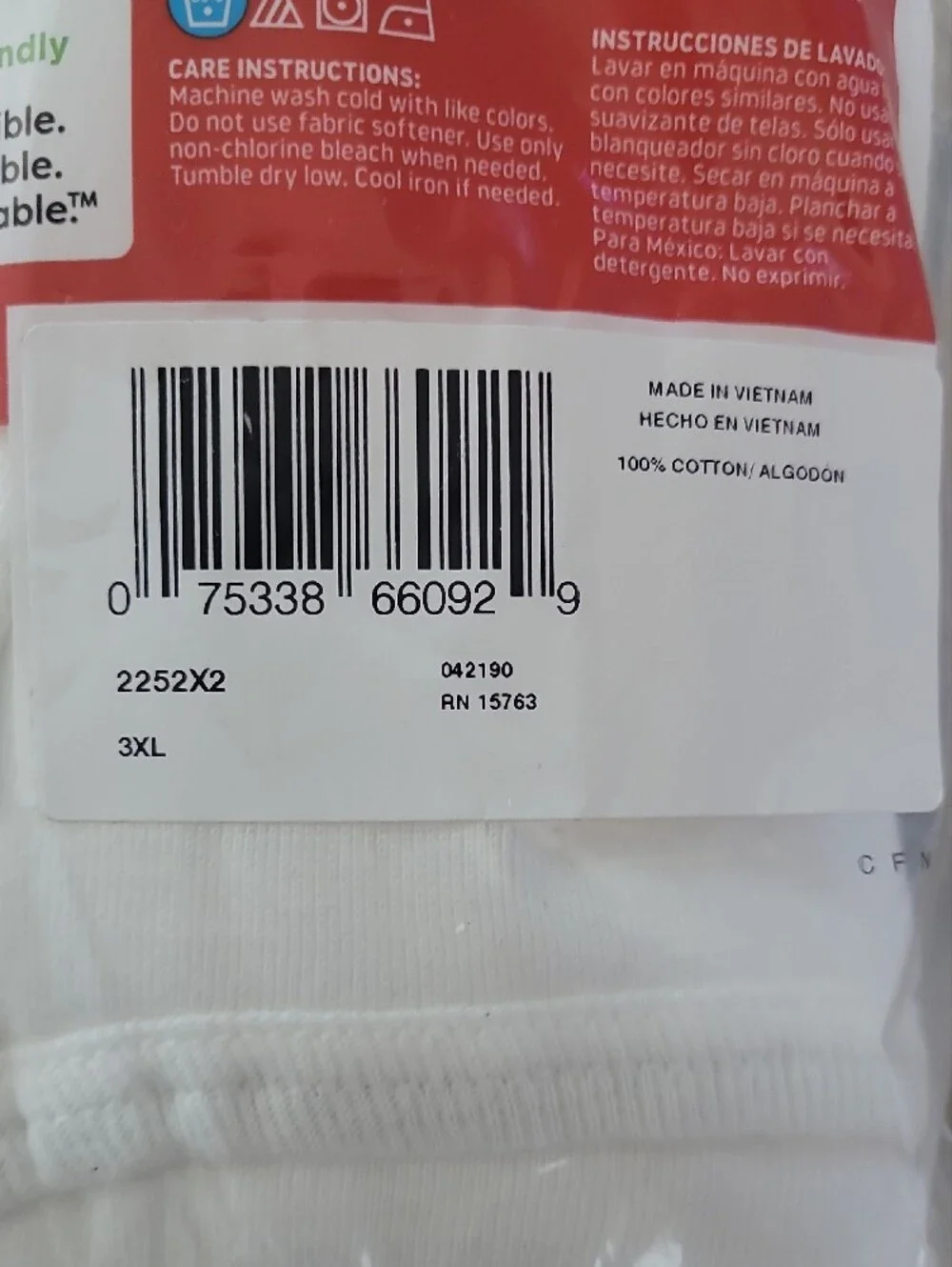 Hanes White Men's Tagless Briefs - 3-Pack